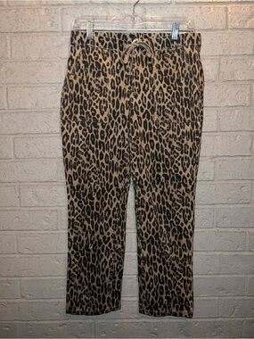 YMI pull on leopard cropped pants